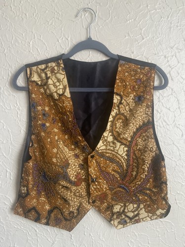 Kenar vest beaded batik bird - vest,